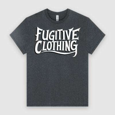 Mens Heavy Cotton - White Logo - Fugitive Clothing Thumbnail