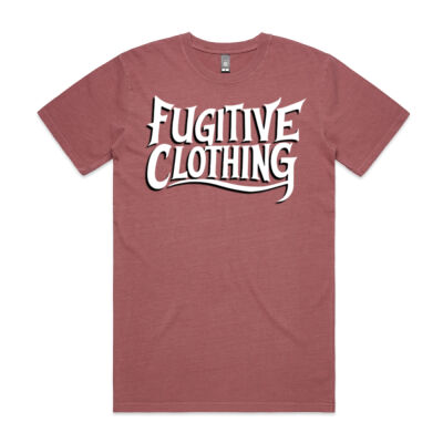 Mens Faded Tee - White Logo - Fugitive Clothing Thumbnail